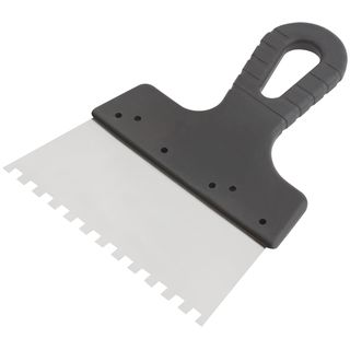 Шпатель фасадный нержавеющий зубчатый 150 мм / зуб  6 мм FIT IT 06616