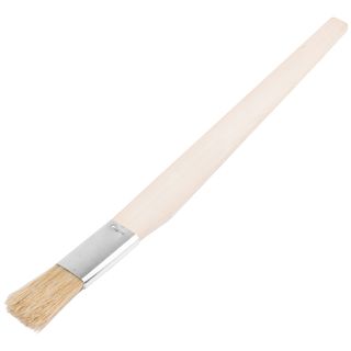 Кисть узкая, натуральная светлая щетина, деревянная ручка 20 мм FIT IT 01246