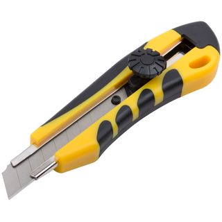 Нож технический 18 мм усиленный, вращ.прижим FIT IT 10253