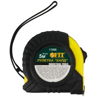 Рулетка прорезиненный корпус "Хард" 5 м x 19 мм FIT IT 17205