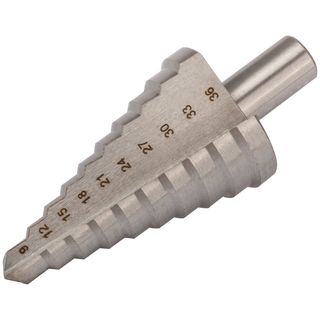 Сверло ступенчатое HSS ( Р6М5 ) по металлу, 9 ступеней, 9-36 мм FIT IT 36399