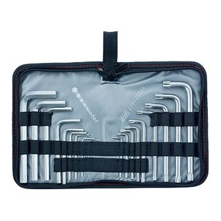 Набор ключей имбусовых HEX-TORX, 18 шт: HEX 1,5-10 мм, T10-T50, CrV, коротких, с сатиновым покрытием Matrix 12314
