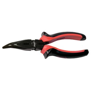 Длинногубцы изогнутые Black Nickel, 180 мм, двухкомпонентные рукоятки Matrix 17460