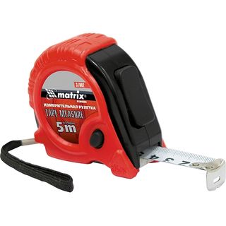 Рулетка Rubber, 5 м х 19 мм, обрезиненный корпус Matrix 31002