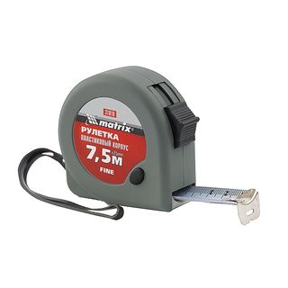 Рулетка Fine, 7,5 м х 25 мм, пластиковый корпус Matrix 31018