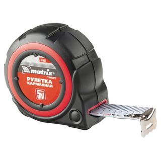 Рулетка Target, 7,5 м х 25 мм, автоматическая фиксация, обрезиненный корпус Matrix 31083
