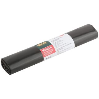 Мешки для строительного мусора, ПВД особопрочные, 60 л, 600х800 мм, толщина 70 мкм,  5 шт. FIT РОС 11931