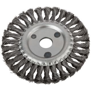 Корщетка-колесо, посадочный диаметр 22,2 мм, стальная витая проволока 150 мм FIT IT 39105