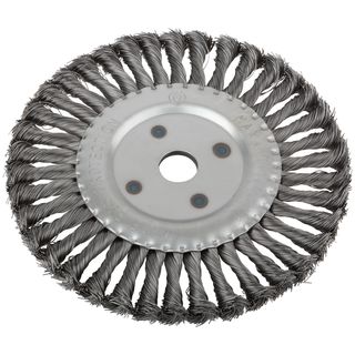 Корщетка-колесо, посадочный диаметр 22,2 мм, стальная витая проволока 200 мм FIT IT 39109