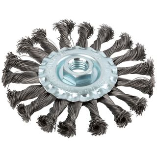 Корщетка-колесо, гайка М14, стальная витая проволока 115 мм FIT IT 39122
