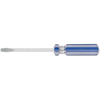 Отвертка "Техно", CrV сталь, пластиковая синяя прозрачная ручка  6х100 мм SL FIT IT 54384