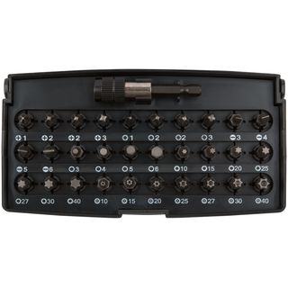 Набор бит 31 шт. S2 сталь + адаптор с защелкой FIT IT 57856