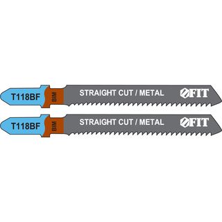 Полотно по металлу, Bimetal, фрезерованные, волнистые зубья, 76/51/2 мм (T118BF) FIT HQ 40973