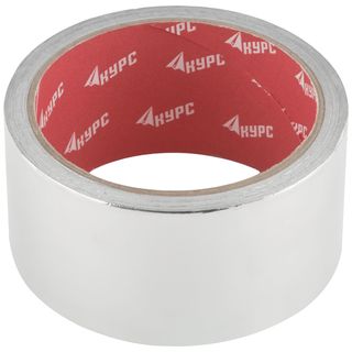 Лента алюминиевая клейкая, 48 мм х 10 м КУРС РОС 11667