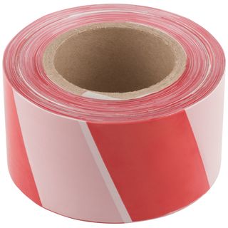 Лента сигнальная (красно-белая) 75 мм х 250 м КУРС РОС 11850