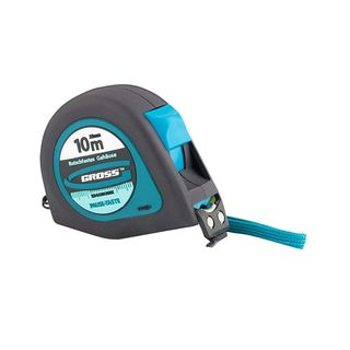 Рулетка Ergonomisch, 10 м x 25 мм, магнитный обрезиненный зацеп Gross 31105