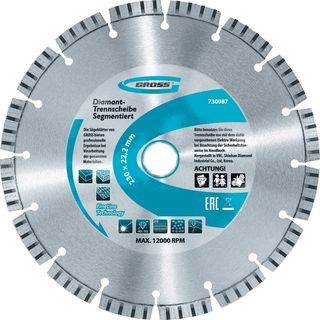 Диск алмазный, 125 х 22,2 мм, лазерная приварка сегментов, сухая резка Gross 73003