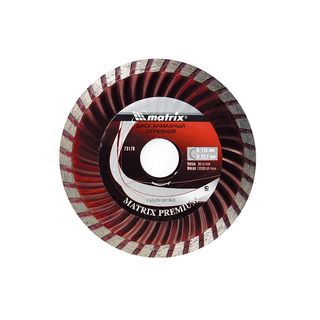 Диск алмазный, отрезной Turbo, 115 х 22,2 мм, сухая резка Matrix Professional 73178