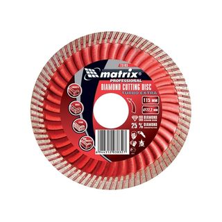 Диск алмазный, отрезной Turbo Extra, 125 х 22,2 мм, сухая резка Matrix Professional 73194