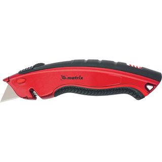 Нож, 19 мм, выдвижное трапециевидное лезвие Quick blade, эргономичная двухкомпонентная рукоятка, 3 лезвия Matrix 78925