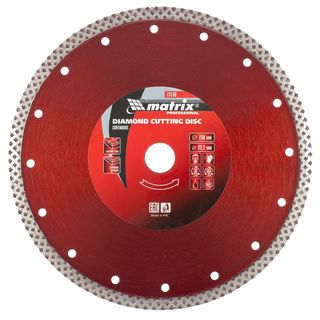 Диск алмазный, отрезной сплошной, 230 х 22,2 мм, сухая резка Matrix Professional 73136