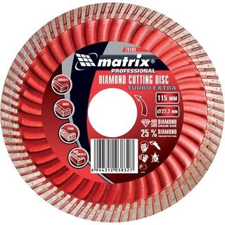 Диск алмазный, отрезной Turbo Extra, 180 х 22,2 мм, сухая резка Matrix Professional 73196