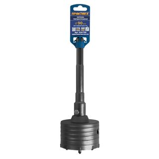 Коронка твердосплавная ПРАКТИКА SDS-Max ударная 90 мм, клипса (1шт.), 034-700