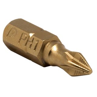 Бита отверточная ПРАКТИКА "Эксперт" PH-1 х 25мм Tin, блистер (1шт), 037-008