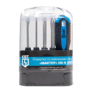 Отвертка со сменными стержнями, 9 предметов НО-09