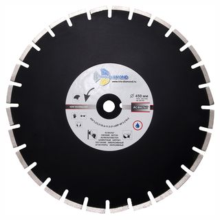 Диск алмазный отрезной 450*25,4 Асфальт Серебряная пайка