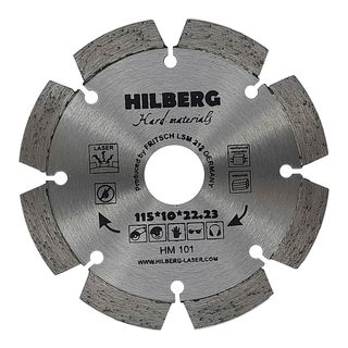 Диск алмазный отрезной 115*22,23 Hilberg Hard Materials Лазер