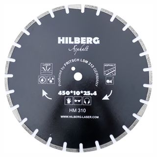 Диск алмазный отрезной 450*25,4 Hilberg Hard Materials Лазер асфальт