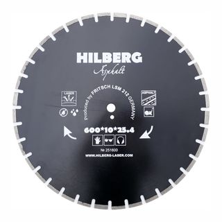 Диск алмазный отрезной 600*25,4*12 Hilberg Hard Materials Лазер асфальт