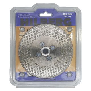 Диск алмазный отрезной 125*м14 Hilberg Super Ceramic Flange