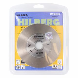 Диск алмазный отрезной 125*25*22,23 Hilberg Master Сeramic сплошной