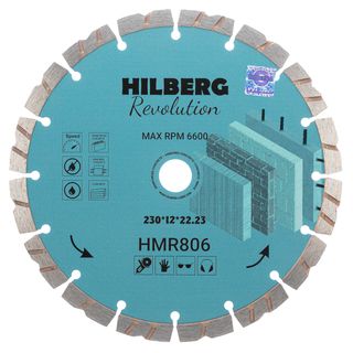 Диск алмазный отрезной 230*22,23*12 Hilberg Revolution