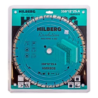 Диск алмазный отрезной 350*25,4*12 Hilberg Revolution