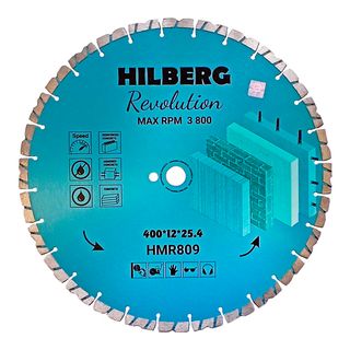 Диск алмазный отрезной 400*25,4*12 Hilberg Revolution