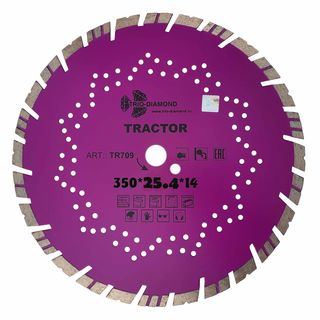 Диск алмазный отрезной 350*25,4*14 серия Tractor