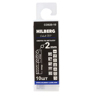 Сверло по металлу 2.0*49(24)мм (10шт) Hilberg Cobalt 5% TOP,