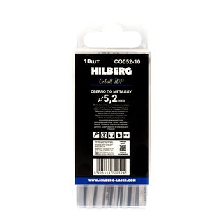 Сверло по металлу 5.2*86(52)мм (10шт) Hilberg Cobalt 5% TOP,