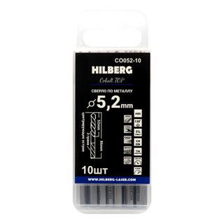 Сверло по металлу 5.2*86(52)мм (10шт) Hilberg Cobalt 5% TOP,