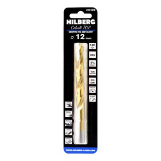 Сверло по металлу 12.0*151(101)мм Hilberg Cobalt 5% TOP,
