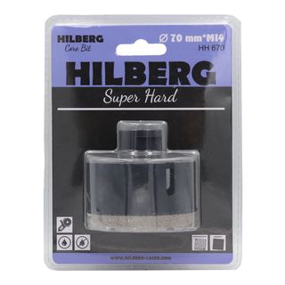 Коронка алмазная 70 мм Hilberg Super Hard M14