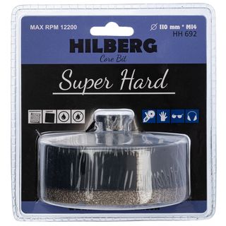 Коронка алмазная 110 мм Hilberg Super Hard M14