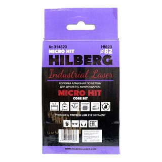Коронка алмазная 82 мм Hilberg Industrial Laser Micro Hit