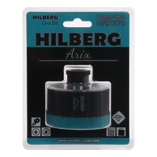 Коронка алмазная по керамограниту 70 мм Hilberg Arix M14