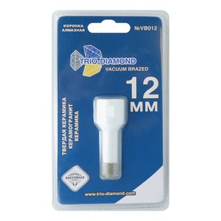 Коронка алмазная по керамограниту 12 мм, М14, Vacuum Brazed,