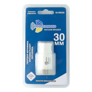 Коронка алмазная по керамограниту 30 мм, М14, Vacuum Brazed,