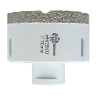 Коронка алмазная по керамограниту 70 мм, М14, Vacuum Brazed,